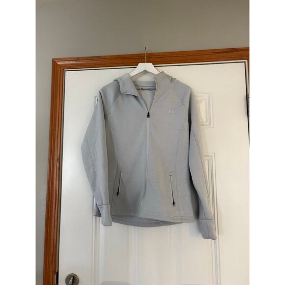 Under Armour Jackets & Blazers - Under Armour Gray Loose Coldgear Full Zip Hoodie Sweatshirt Women's Size Medium